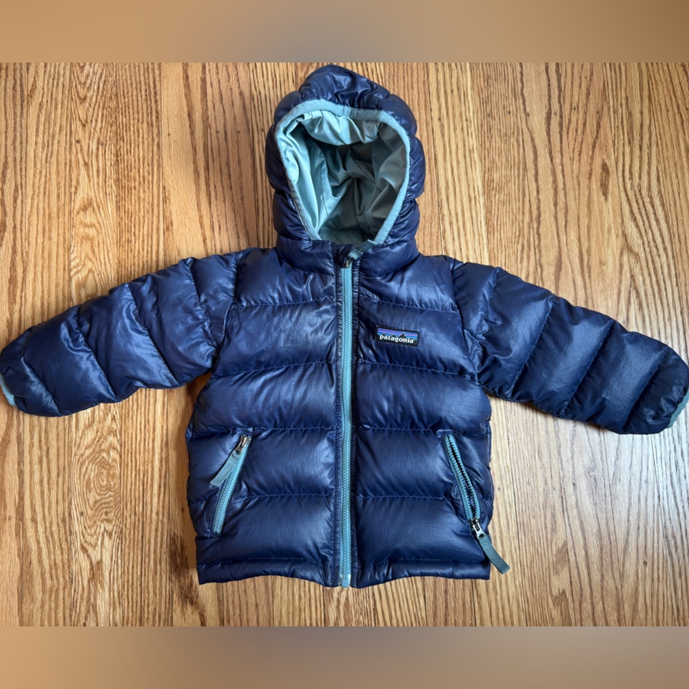 Patagonia Baby Hi-Loft Down Sweater Hoody - Navy